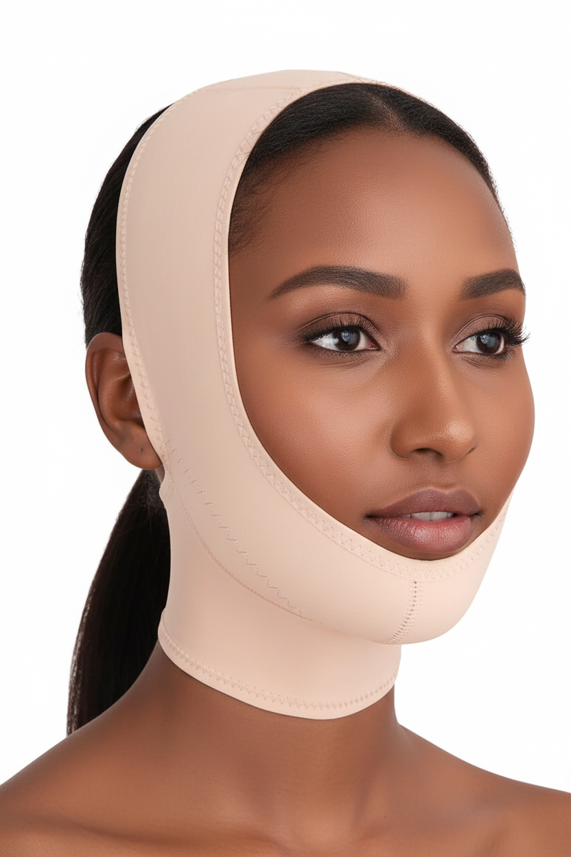 Neck and Chin Compression Garment Wrap