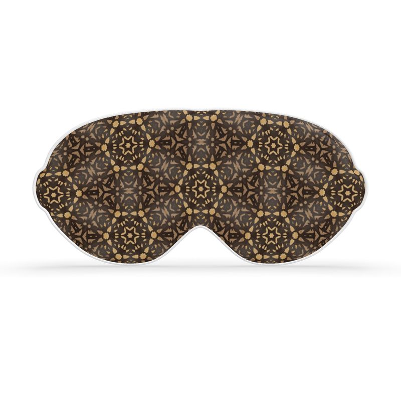 Patterned Brown Sleep Mask