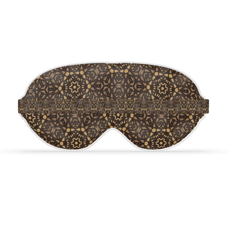 Patterned Brown Sleep Mask