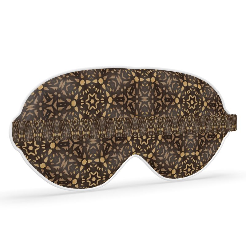 Patterned Brown Sleep Mask