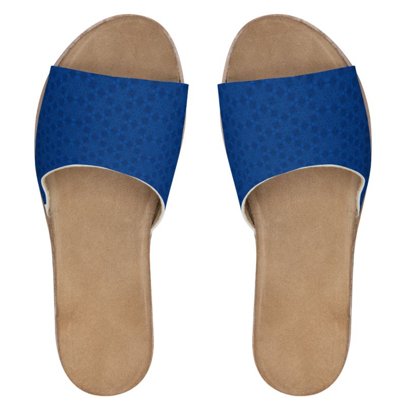 Womens Leather Sliders