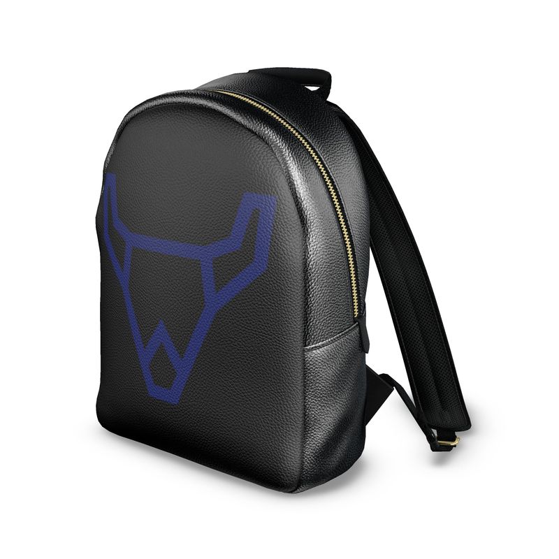 Blue Bull Print Back-Pack
