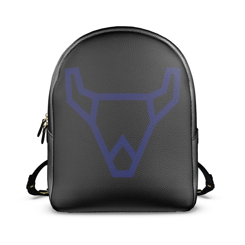 Blue Bull Print Back-Pack