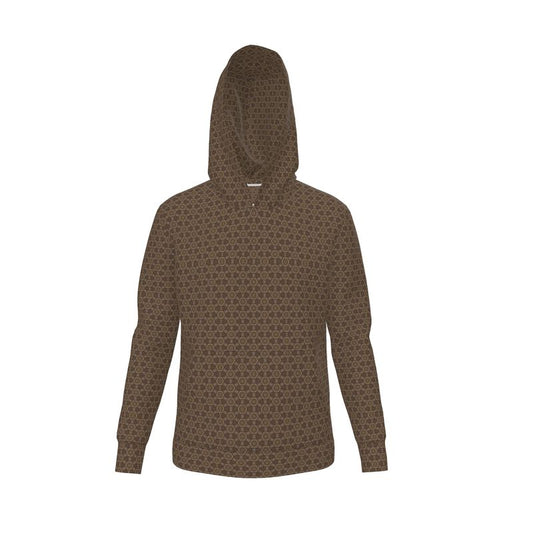 Brown Patterned Hoodie