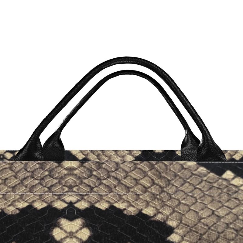 Snakeprint Carryall Tote Bags