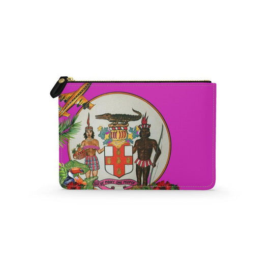 Fuchsia Leather pouch