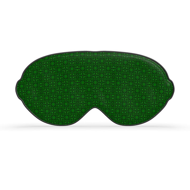 Patterned Green Sleep Mask