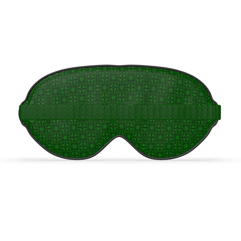 Patterned Green Sleep Mask