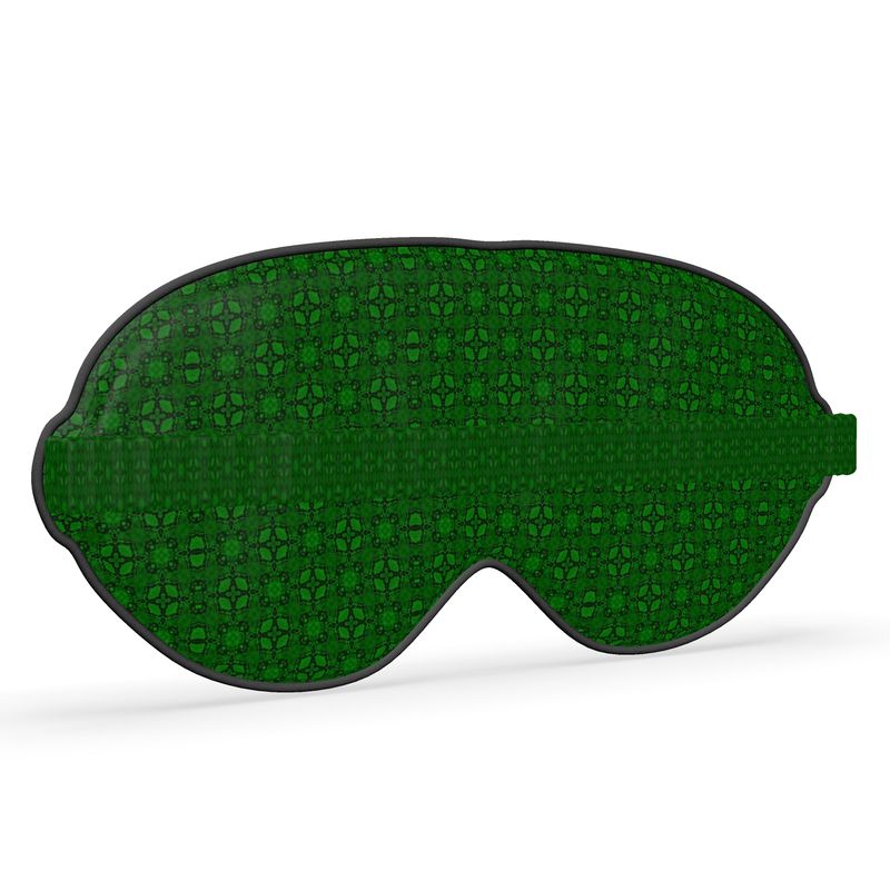 Patterned Green Sleep Mask