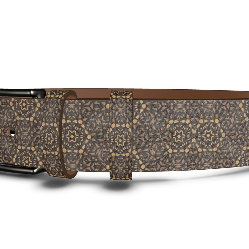 Patterned Leather Belt